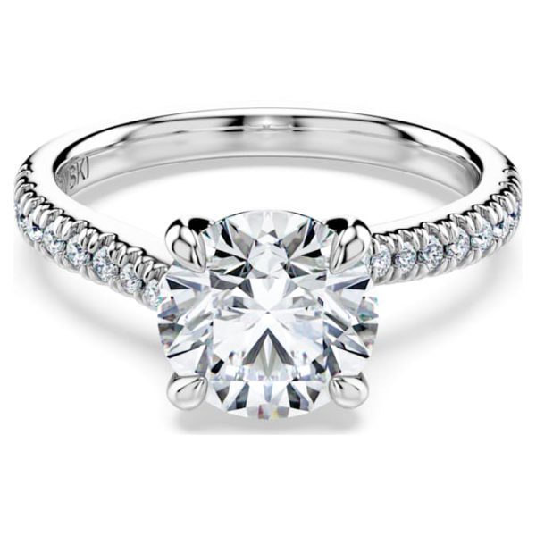 Eternity solitaire ring Lab-grown diamonds 2.25 ct tw, Round shape, 14K white gold - Image 7