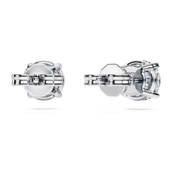 Eternity solitaire stud earrings Lab-grown diamonds 2 ct tw, Round shape, 14K white gold - Image 5