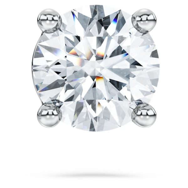 Eternity stud earring Lab-grown diamonds 0.5 ct tw, Single, Round shape, 14K white gold - Image 2