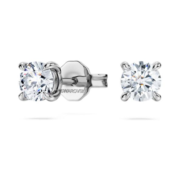 Eternity stud earrings Lab-grown diamonds 0.5 ct tw, Round shape, Sterling silver - Image 3