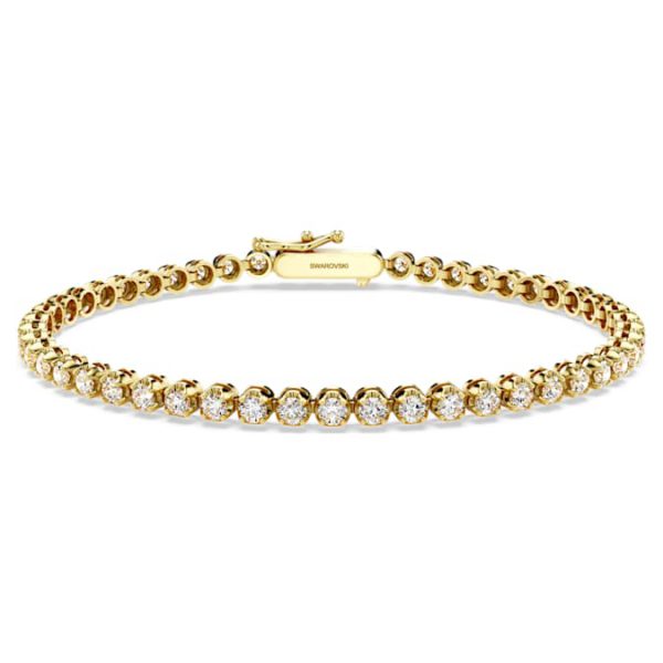 Eternity Tennis bracelet Lab-grown diamonds 2.5 ct tw, Round shape, 14K yellow gold - Image 8