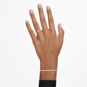 Eternity Tennis bracelet Lab-grown diamonds 3 ct tw, Round shape, 14K white gold