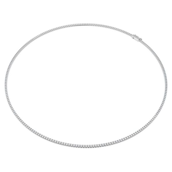 Eternity Tennis necklace Lab-grown diamonds 3 ct tw, Round shape, 14K white gold - Image 3