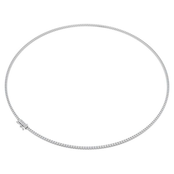 Eternity Tennis necklace Lab-grown diamonds 3 ct tw, Round shape, 14K white gold - Image 5