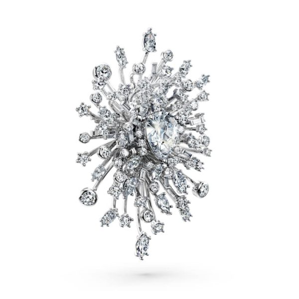 Galaxy brooch Lab-grown diamonds 15.71 ct tw, Mixed shapes, 18K white gold - Image 2