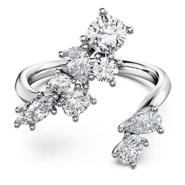 Galaxy bypass ring Lab-grown diamonds 1.25 ct tw, Mixed shapes, 14K white gold - Image 2