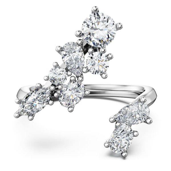 Galaxy bypass ring Lab-grown diamonds 1.25 ct tw, Mixed shapes, 14K white gold - Image 3
