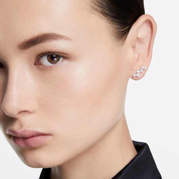 Galaxy ear cuffs Lab-grown diamonds 1.25 ct tw, Mixed shapes, 14K white gold - Image 7