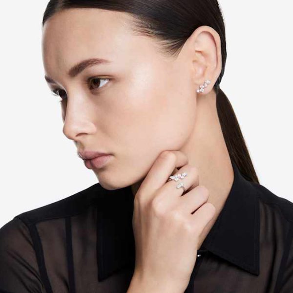 Galaxy ear cuffs Lab-grown diamonds 1.25 ct tw, Mixed shapes, 14K white gold - Image 8