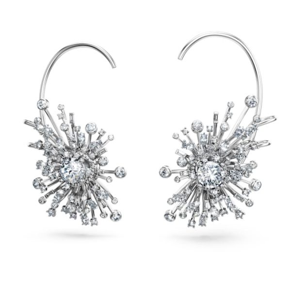 Galaxy earrings Lab-grown diamonds 14.67 ct tw, Mixed shapes, 18K white gold - Image 2