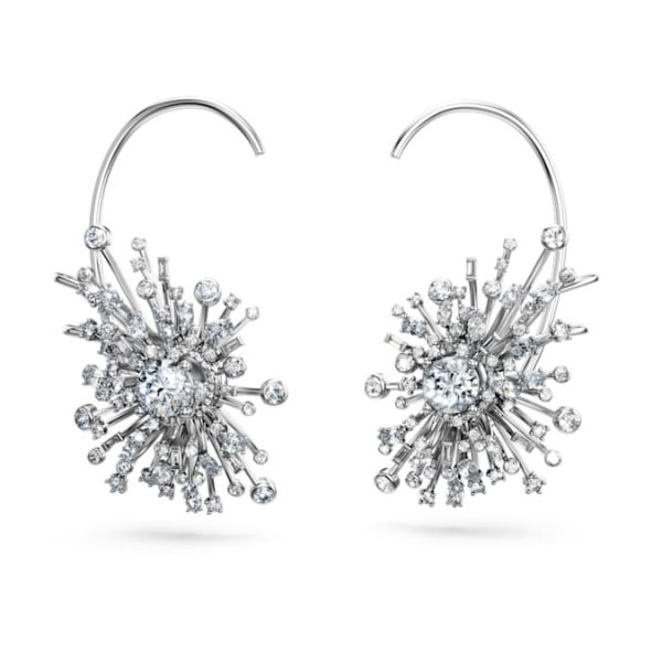 Galaxy earrings Lab-grown diamonds 14.67 ct tw, Mixed shapes, 18K white gold - Image 3