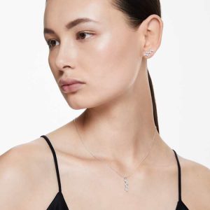 Galaxy pendant Lab-grown diamonds 0.9 ct tw, Mixed shapes, 14K white gold