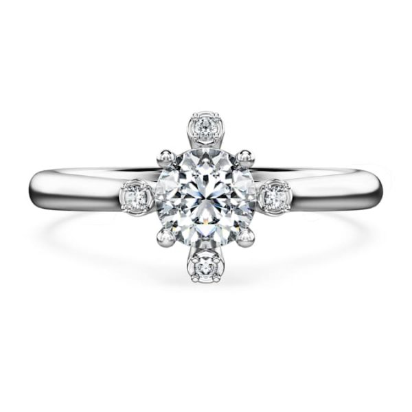 Galaxy ring Lab-grown diamonds 0.5 ct tw, Round shape, 14K white gold - Image 3
