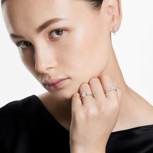 Galaxy ring Lab-grown diamonds 1 ct tw, Mixed shapes, 14K white gold