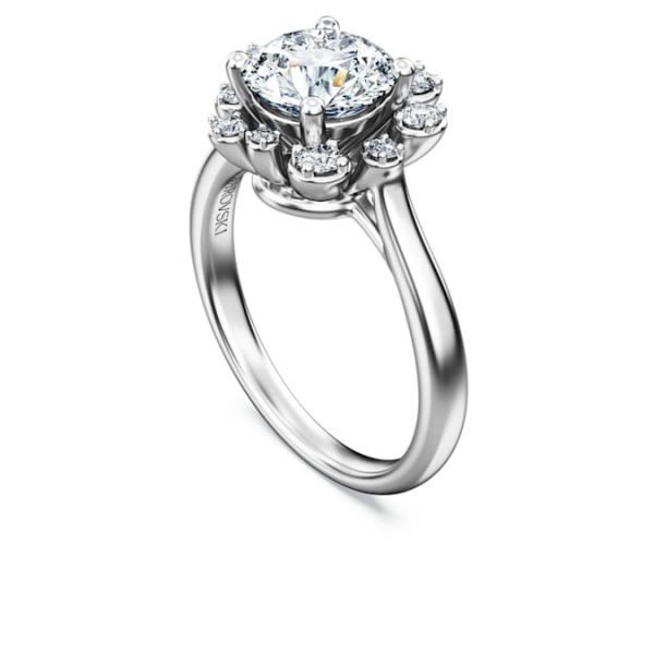 Galaxy ring Lab-grown diamonds 2 ct tw, Round shape, 14K white gold - Image 4