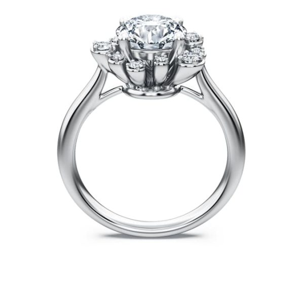 Galaxy ring Lab-grown diamonds 2 ct tw, Round shape, 14K white gold - Image 5