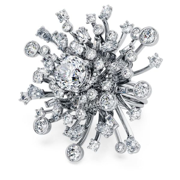 Galaxy ring Lab-grown diamonds 9.5 ct tw, Mixed shapes, 18K white gold - Image 2