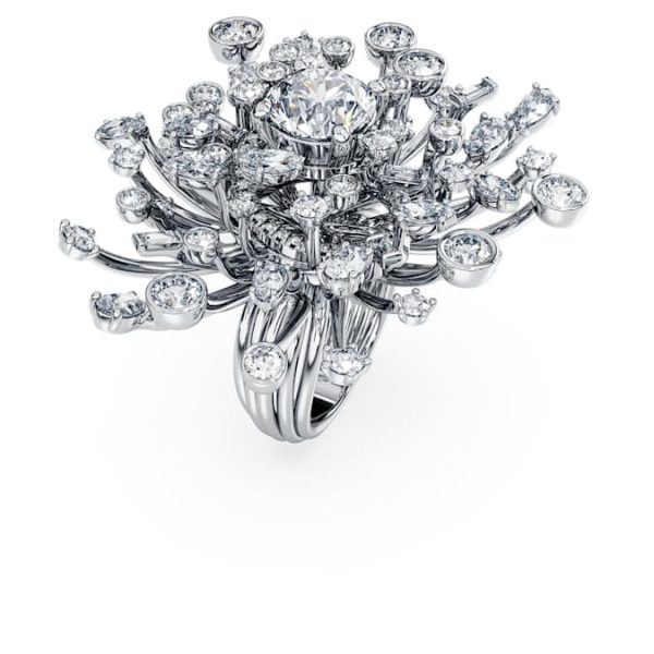 Galaxy ring Lab-grown diamonds 9.5 ct tw, Mixed shapes, 18K white gold - Image 4