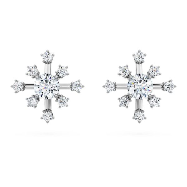 Galaxy stud earrings Lab-grown diamonds 0.5 ct tw, Round shape, 14K white gold - Image 2