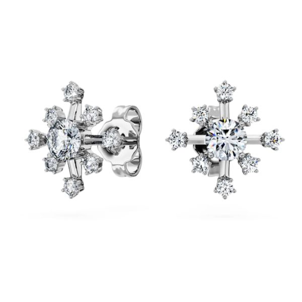Galaxy stud earrings Lab-grown diamonds 0.5 ct tw, Round shape, 14K white gold - Image 3