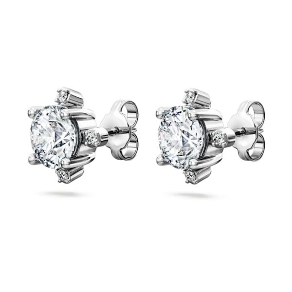 Galaxy stud earrings Lab-grown diamonds 2.1 ct tw, Round shape, 14K white gold - Image 4