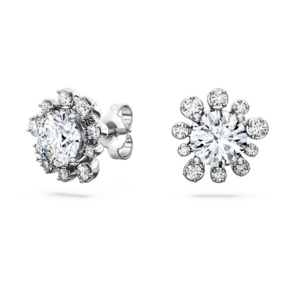 Galaxy stud earrings Lab-grown diamonds 2.3 ct tw, Round shape, 14K white gold - Image 3