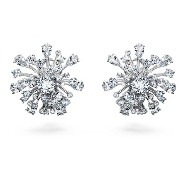 Galaxy stud earrings Lab-grown diamonds 5.5 ct tw, Mixed shapes, 14K white gold - Image 2
