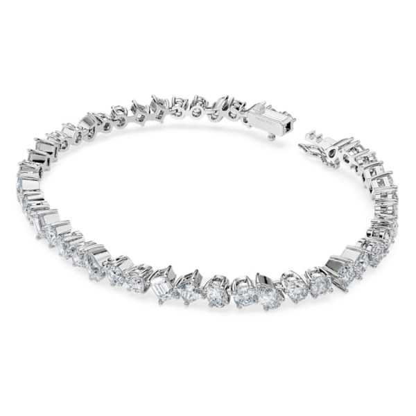 Galaxy Tennis bracelet Lab-grown diamonds 5 ct tw, Mixed shapes, 14K white gold - Image 3
