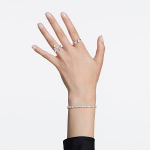 Galaxy Tennis bracelet Lab-grown diamonds 5 ct tw, Mixed shapes, 14K white gold