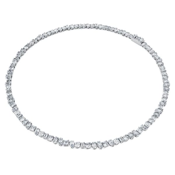 Galaxy Tennis necklace Lab-grown diamonds 47.27 ct tw, Mixed shapes, 18K white gold - Image 2