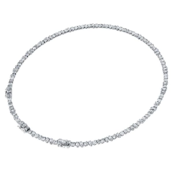 Galaxy Tennis necklace Lab-grown diamonds 47.27 ct tw, Mixed shapes, 18K white gold - Image 4