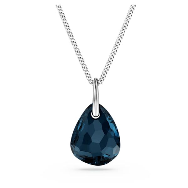Galet pendant Blue, Rhodium plated - Image 5