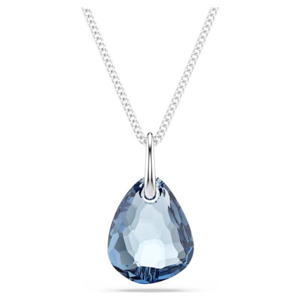 Galet pendant Blue, Rhodium plated - Image 6
