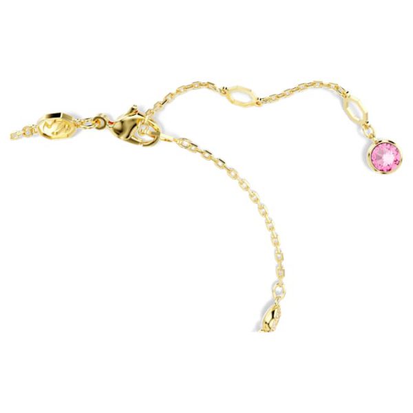 Gema bracelet Crystal pearl, Mixed cuts, Flower, Pink, Gold-tone plated - Image 4