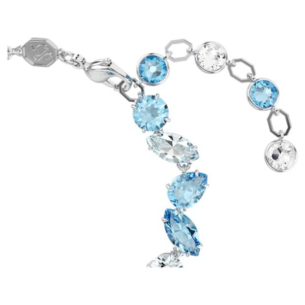 Gema bracelet Mixed cuts, Blue, Rhodium plated - Image 4