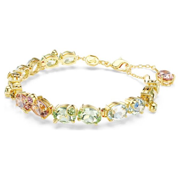 Gema bracelet Mixed cuts, Multicolored, Gold-tone plated - Image 3