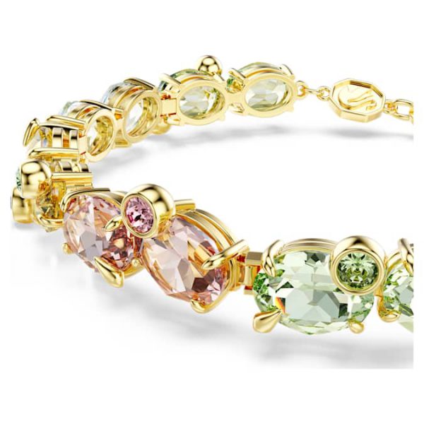 Gema bracelet Mixed cuts, Multicolored, Gold-tone plated - Image 5