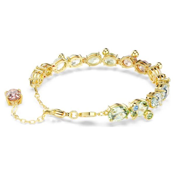 Gema bracelet Mixed cuts, Multicolored, Gold-tone plated - Image 6