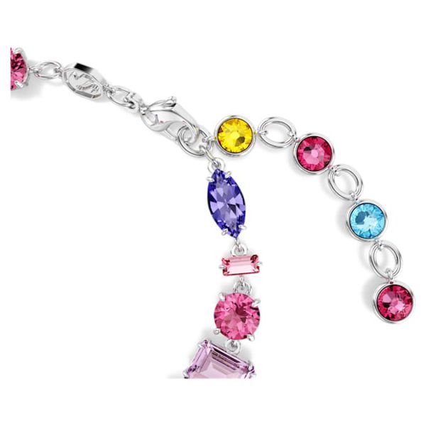 Gema bracelet Mixed cuts, Multicolored, Rhodium plated - Image 4
