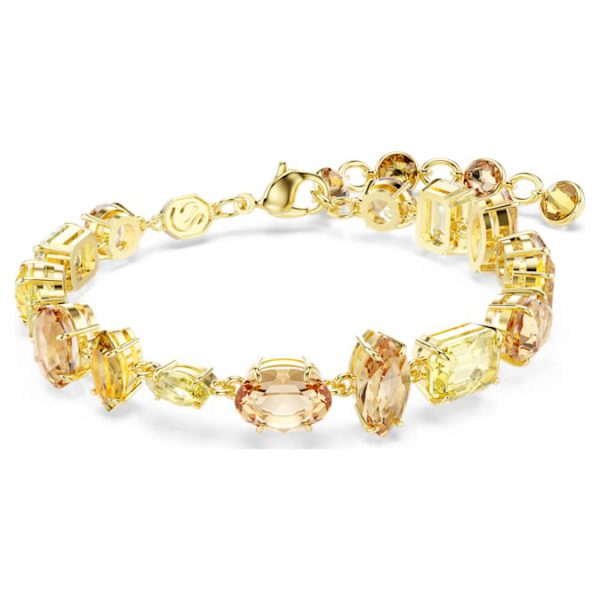 Gema bracelet Mixed cuts, Yellow, Gold-tone plated - Image 2