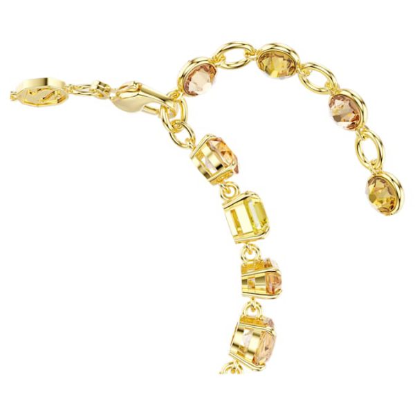 Gema bracelet Mixed cuts, Yellow, Gold-tone plated - Image 4