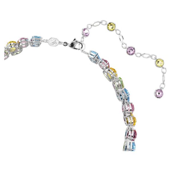 Gema choker Mixed cuts, Multicolored, Rhodium plated - Image 4