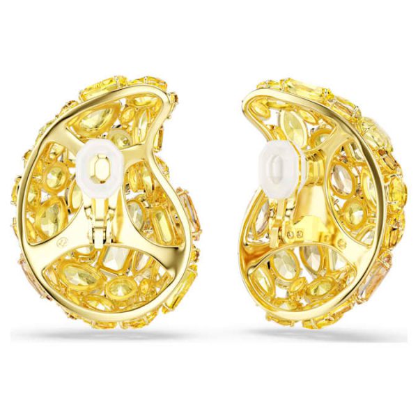 Gema clip earrings Yellow, Gold-tone plated - Image 5