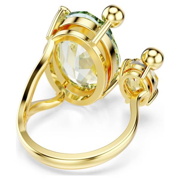 Gema open ring Mixed cuts, Multicolored, Gold-tone plated - Image 5