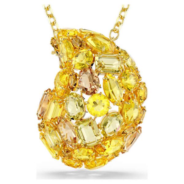 Gema pendant and brooch Yellow, Gold-tone plated - Image 2