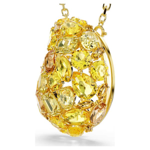 Gema pendant and brooch Yellow, Gold-tone plated - Image 4
