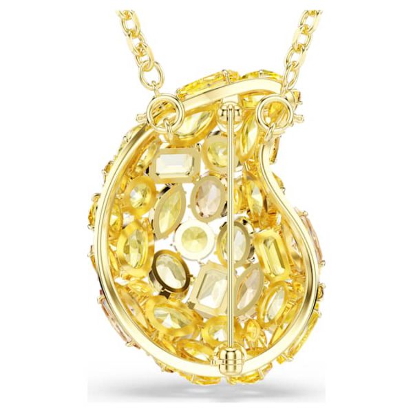 Gema pendant and brooch Yellow, Gold-tone plated - Image 6