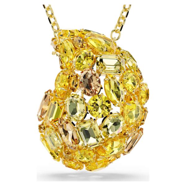 Gema pendant and brooch Yellow, Gold-tone plated - Image 7