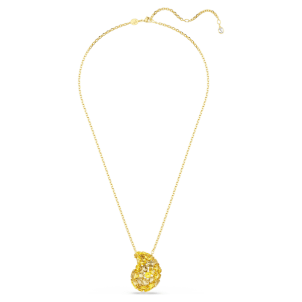 Gema pendant and brooch Yellow, Gold-tone plated - Image 3