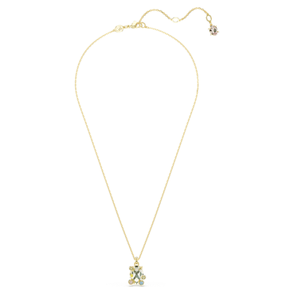 Gema pendant Mixed cuts, Multicolored, Gold-tone plated - Image 3